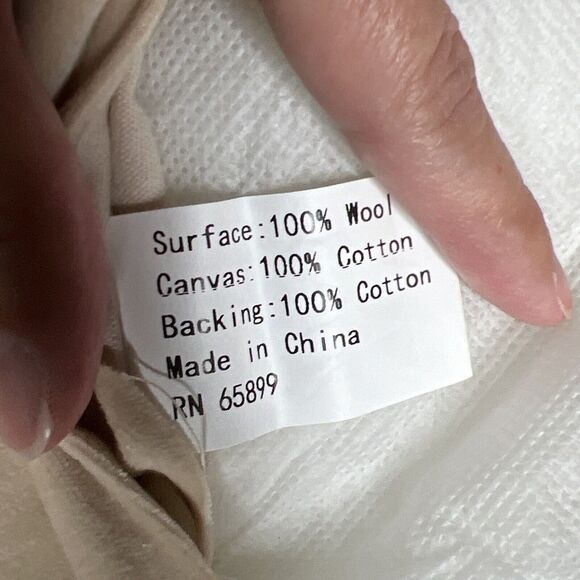 Halloween Witch Bicycle Hooked Wool Throw Pillow 17 X 14 Spider Webs - Picture 4 of 6